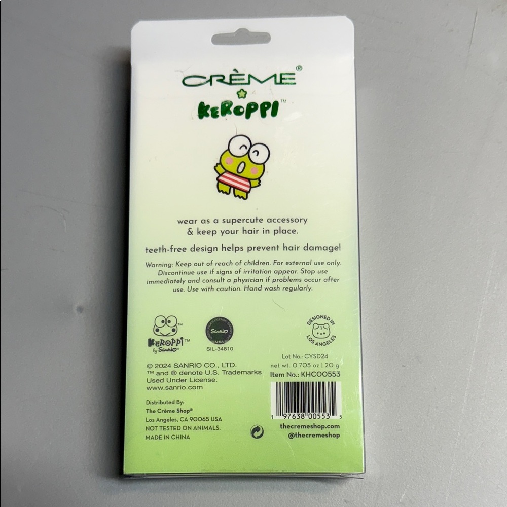 Sanrio Keroppi Green Crease Free Hair Clips Limited Edition Gift NWT Kawaii - Picture 3 of 3
